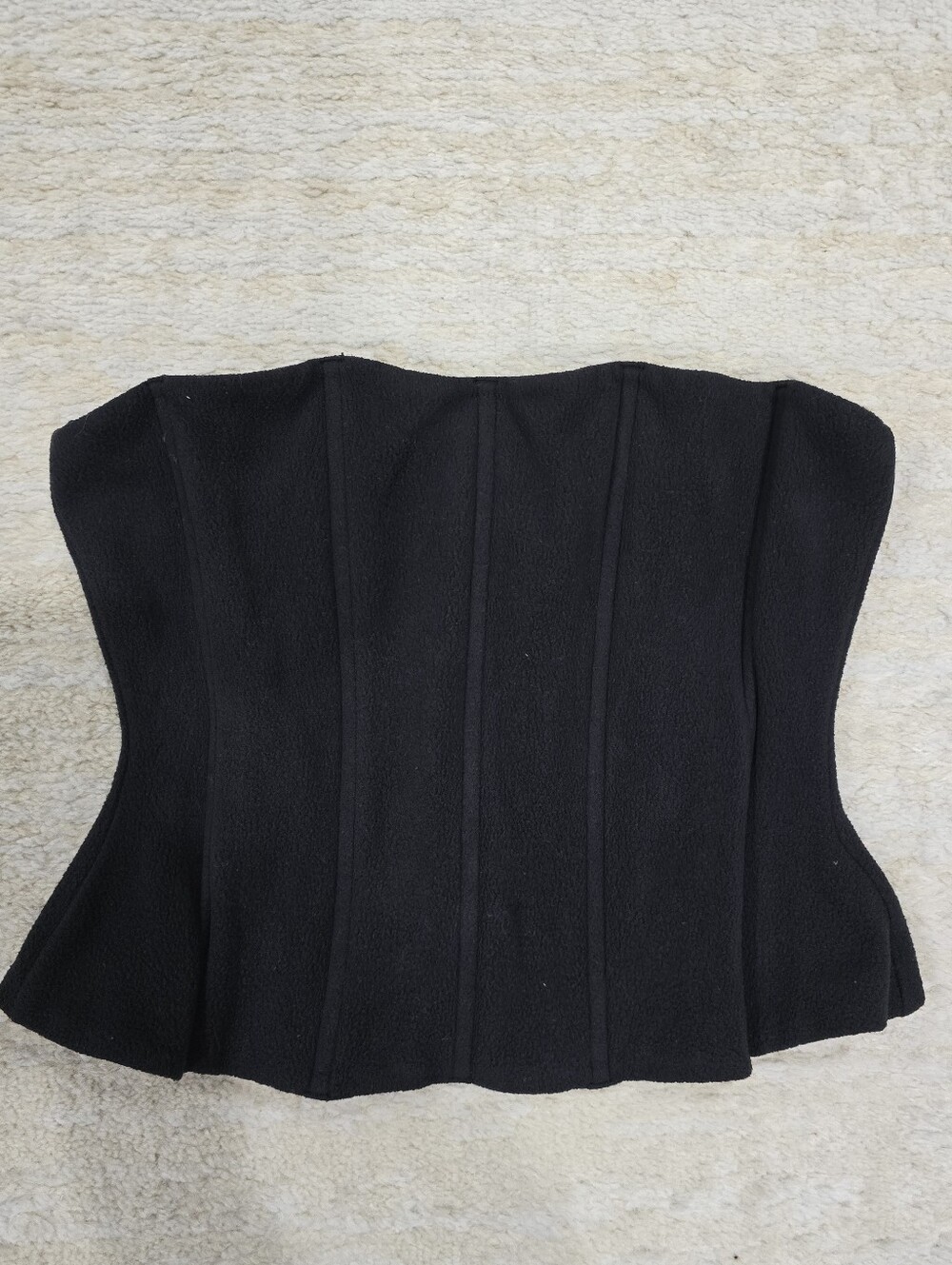 Skims Black Strapless Structured Corset Top